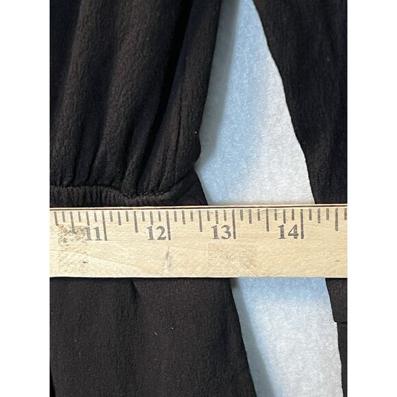 Tobi Romper Womens XS Black Wrap Long Sleeve Boho Festival Flowy Bell Sleeves - Picture 7 of 13